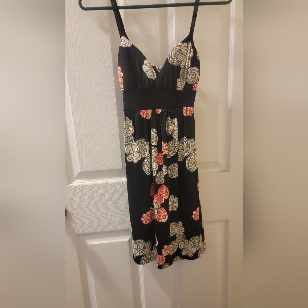 Boutique Black/Red Floral Dress